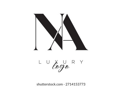 NA Serif Letter Monogram Typography Logo for Elegant Premium Branding Identity