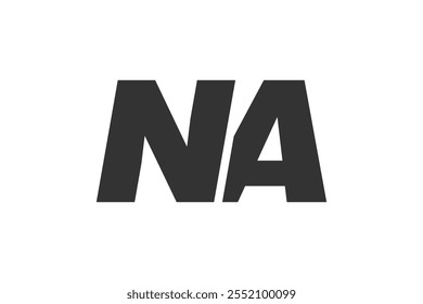 NA Techno Editable Font Logo Para Marca Corporativa. Diseño Atrevido Y Futurista Con Ideas Tipográficas Únicas. Tipo Personalizado Mínimo Y Variantes De Letras Dinámicas Para La Promoción, Impresión Y Títulos De Libros