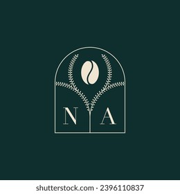 NA Unique and simple logo design combination of letters and coffee bean