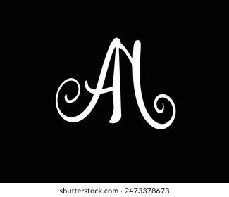 NA vector logo monogram abstract  symbol alphabetic vintage ornament for business