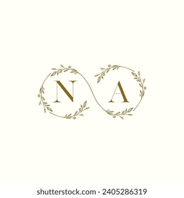 NA wedding infinity in elegant monogram with high quality professional design that will print well