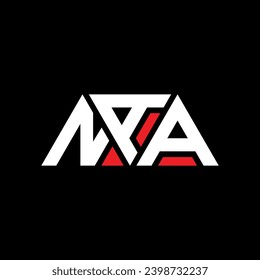 NAA triangle letter logo design with triangle shape. NAA triangle logo design monogram. NAA triangle vector logo template with red color. NAA triangular logo Simple, Elegant, and Luxurious design.
