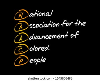 NAACP - National Association For The Advancement Of Colored People Acronym, Concept Background