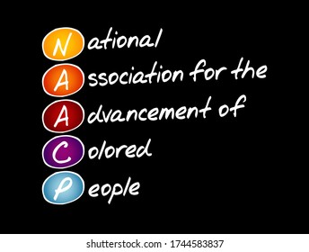 NAACP - National Association For The Advancement Of Colored People Acronym, Concept Background