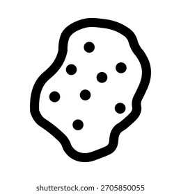Icono de pan de Naan sobre fondo blanco