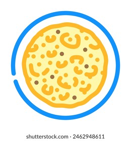 naan bread indian cuisine color icon vector. naan bread indian cuisine sign. isolated symbol illustration