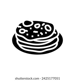 naan bread indian cuisine glyph icon vector. naan bread indian cuisine sign. isolated symbol illustration
