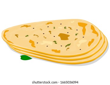 Naan Roti indian Roti or Bread Vector