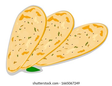 Naan Roti indian Roti or Bread Vector