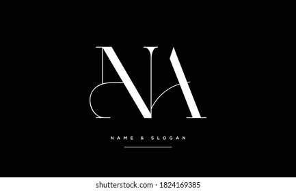 NA,AN,N,A  Abstract letters Logo Monogram