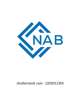NAB letter logo design on white background. NAB creative circle letter logo concept. NAB letter design.
