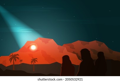 Nabi Prophet Muhammad Messenger Hira Cave Islam History Islamic Illustration