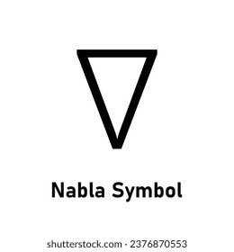 The nabla symbol, inverted pyramid, inverted delta. 