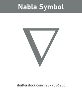 The nabla symbol, inverted pyramid, inverted delta. 