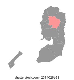 Nablus Governorate map, administrative division of Palestine. Vector illustration.