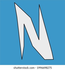 N,ABSTRACT VECTOR MONOGRAM LOGO TEMPLATE FOR BUSINESS.