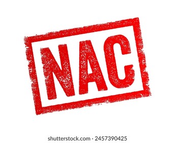 NAC - Control de acceso a la red o N-acetilcisteína, acrónimo de texto de concepto de sello