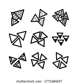 nacho chips icon or logo isolated sign symbol vector illustration - Collection of high quality black style vector icons
