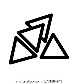 nacho chips icon or logo isolated sign symbol vector illustration - high quality black style vector icons
