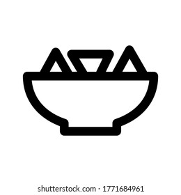 nacho chips icon or logo isolated sign symbol vector illustration - high quality black style vector icons
