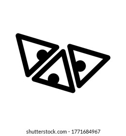 nacho chips icon or logo isolated sign symbol vector illustration - high quality black style vector icons
