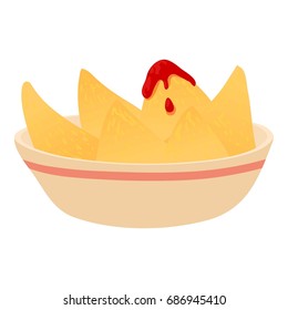 Nacho icon. cartoon illustration of nacho vector icon for web