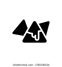 nacho icon vector illustration glyph style. food icon set.