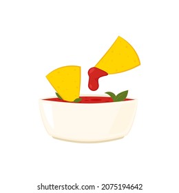 Nacho vector. Nachos on white background.