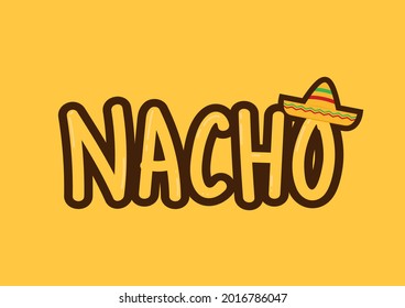 Nacho vector. Nachos poster design.