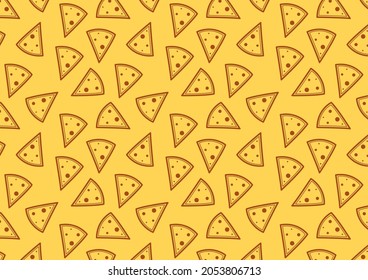 Nacho vector. Nacho pattern wallpaper. Nacho icon vector.