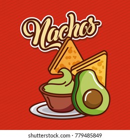 nachos avicado and guacamole mexican food