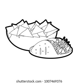 Nachos and burrito design