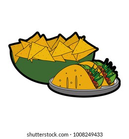 Nachos and burrito design