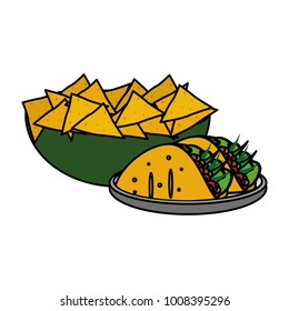 Nachos and burrito design