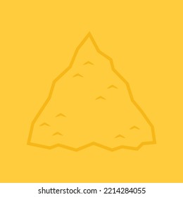 Nachos Chip Vector. Tortilla Chips Or Nachos Tortillas Flat Vector Color Icon.