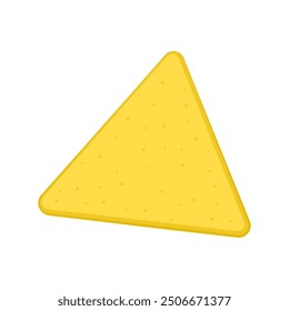 Nachos chip vector. Tortilla chips or nachos tortillas flat vector color icon.