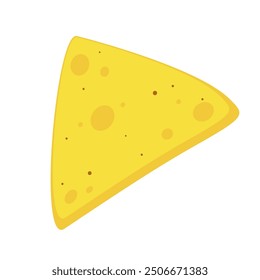 Nachos chip vector. Tortilla chips or nachos tortillas flat vector color icon.