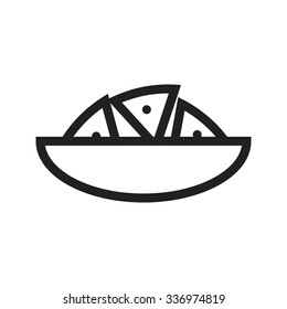 Nachos, chips, cheese icon vector image. Can also be used for food iconset. Suitable for use on web apps, mobile apps and print media.