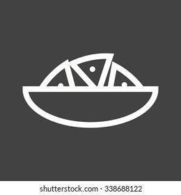 Nachos, chips, cheese icon vector image. Can also be used for food iconset. Suitable for use on web apps, mobile apps and print media.