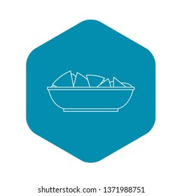 Nachos chips icon. Outline illustration of nachos chips vector icon for web