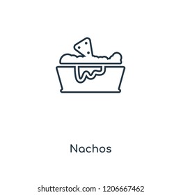 Nachos concept line icon. Linear Nachos concept outline symbol design. This simple element illustration can be used for web and mobile UI/UX.