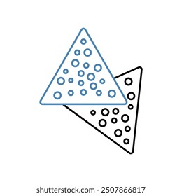 nachos concept line icon. Simple element illustration. nachos concept outline symbol design.