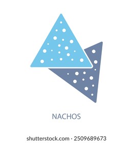 ícone da linha de conceito nachos. Ilustração de elemento simples. nachos conceito esboço símbolo design.