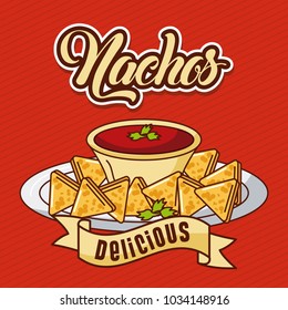 nachos delicious food mexican poster banner