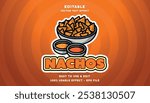 nachos editable logo and text effect