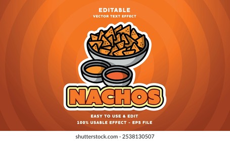 nachos editable logo and text effect