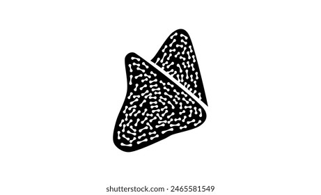nachos emblem, black isolated silhouettes