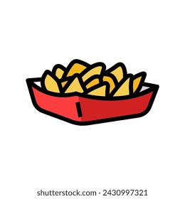 nachos fast food color icon vector. nachos fast food sign. isolated symbol illustration