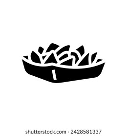 nachos fast food glyph icon vector. nachos fast food sign. isolated symbol illustration