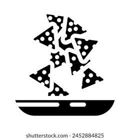 nachos fast food glyph icon vector. nachos fast food sign. isolated symbol illustration